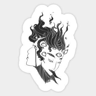 Devil Women Anime Art Sticker